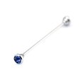 thumbnail image 4 of harmtty Men's Formal Shirt Collar Pin Rhinestone Bar Clasp Clip Barbell Lapel Stick,White, 4 of 7