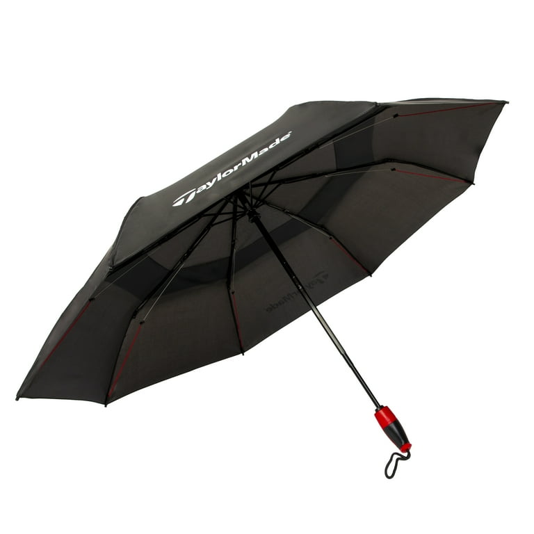 Taylormade Vortexvent Compact Golf Umbrella, 47-inch, Black