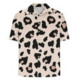 thumbnail image 4 of COSFO Casual Mens Shirts Short Sleeve Collared Leopard Print Tops Button Down Beach Regular Fit Shirts, 4 of 5