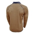 thumbnail image 6 of MIXUE Polo Shirts For Men Summer Solid Color Lapel Button Down Long Sleeve Casual Comfortable Breathable Sportswear,Brown,M, 6 of 7