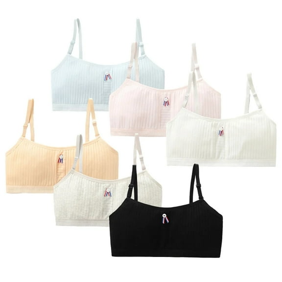 Girl Bra Training Bra Fit for 10-15 Years for Teens & Big Girls Breathable Cami Bra Elastic Shoulder Straps Adjustable Straps Fixed Pads