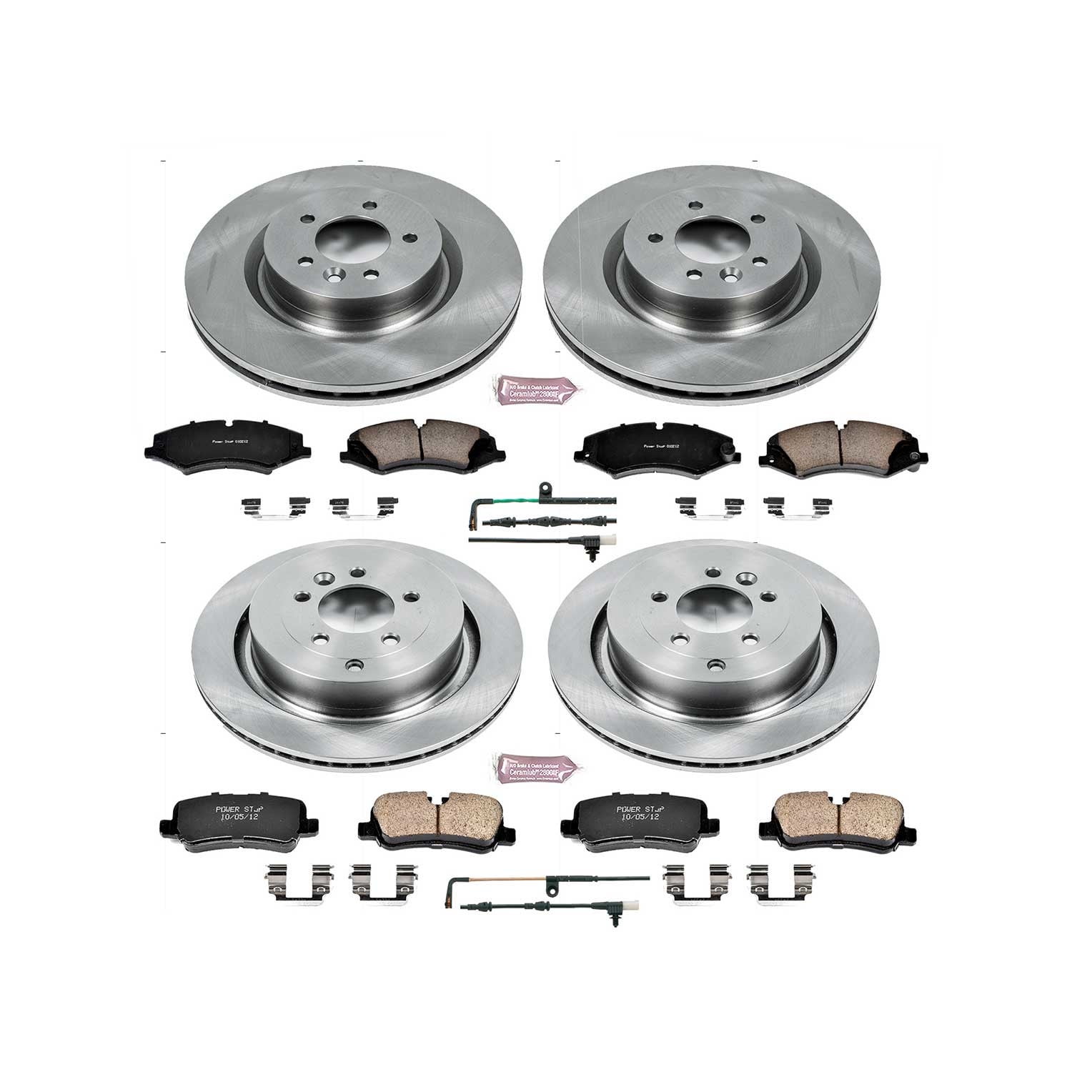 PowerStop Front and Rear Stock Replacement Brake Pad and Rotor Kit Fits: LAND ROVER Select Models KOE7599