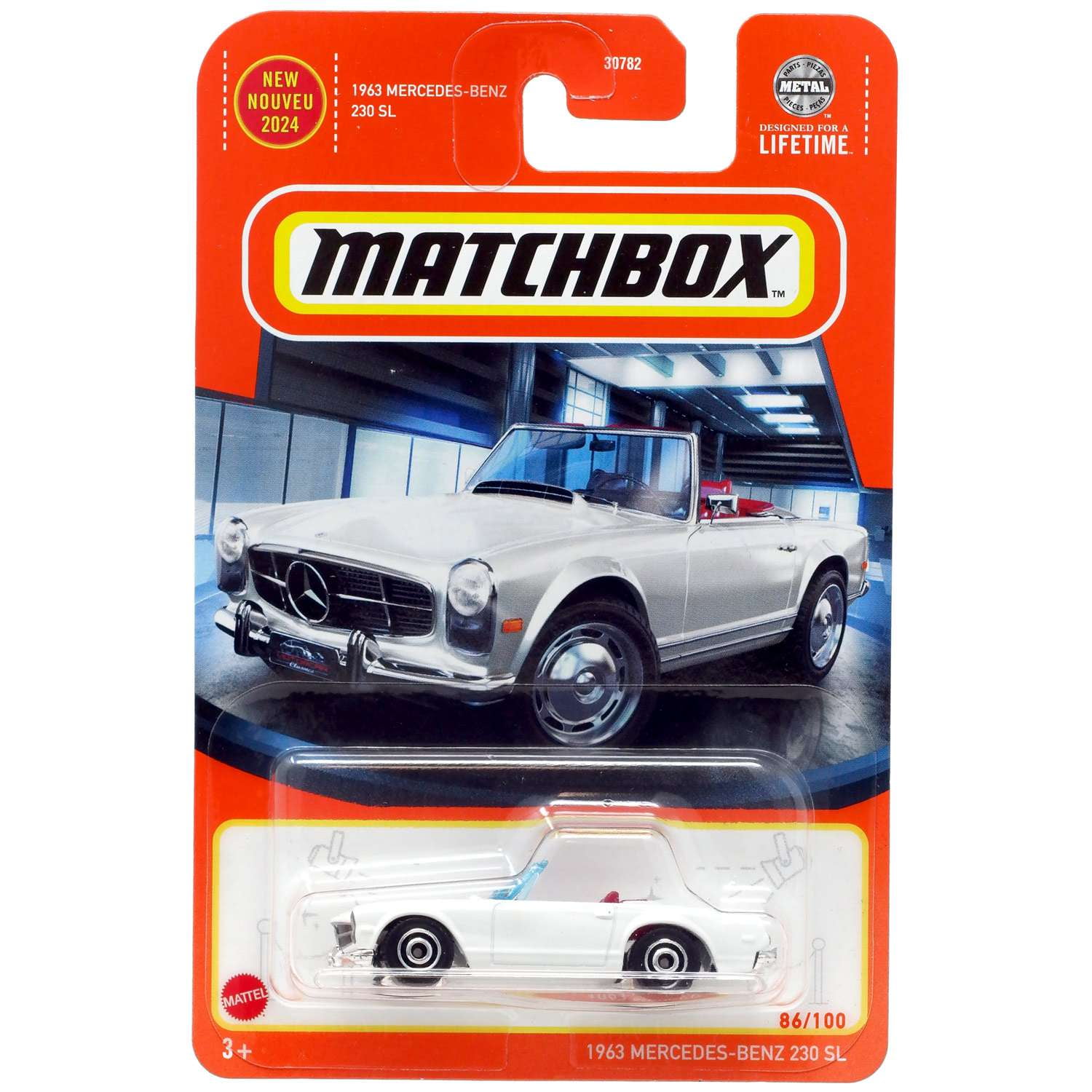 Mercedes Benz 300 SL Blue with Red Interior 1/64 Diecast Model Car