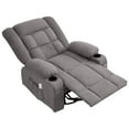 thumbnail image 4 of Sesslife Swivel Rocker Recliner Chair, Ergonomic Lounge Chair with 3D Kneading Massage and Heating, Single Sofa Chair with Side Pockets and USB Port, Heavy Duty Reclining Chair for Living Room, Gray, 4 of 8