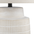 thumbnail image 2 of Bouclair White Ceramic Ribbed Table Lamp, 2 of 6