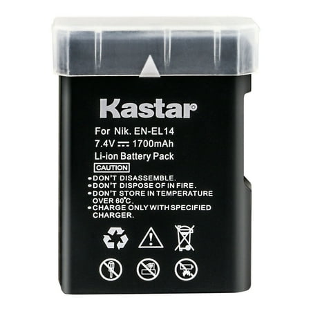 Image of Kastar 1-Pack EN-EL14 Battery Replacement for Nikon Coolpix P7000 Camera Coolpix P7100 Camera Coolpix P7700 Camera Coolpix P7800 Camera D3100 DSLR Camera D3200 DSLR Camera D3300 DSLR Camera