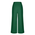 thumbnail image 5 of BLOCLOALO Baggy Pants Flowy Pants Work Pants Women High Waisted Wide Leg Trousers Work Outfits Loose Pants Lounge Pants Comfortable Pants Green M, 5 of 6