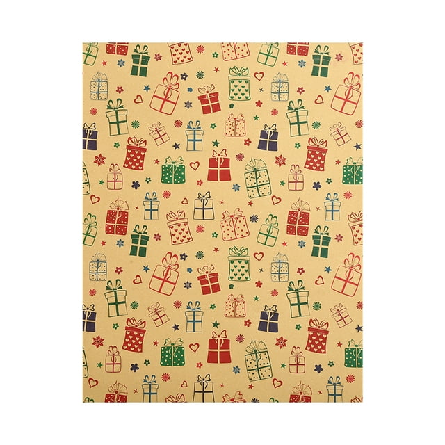 Christmas Wrapping Paper Christmas Gift Wrapping Paper Thick Christmas Kraft Paper Christmas Tree Deer Gift Box Packaging Paper Christmas Tree Stand