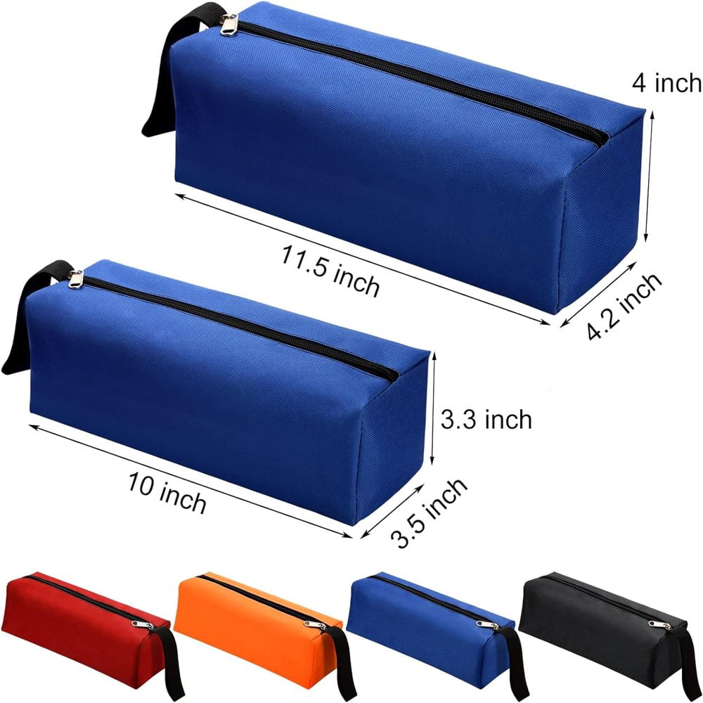 SDOTXA Set of 8 Small Tools Bags  Zippered Tool Pouches Waterproof Oxford Cloth Tote Bags for Screwdrivers  Pliers  Wrenches  Multi-purpose Storage  2 Sizes 4 Colors