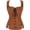 Brown, variant on Suede Front Lace Up Vest Corset Top Women Square Neck Waist Shaping Renaissance Wear Brown XXL