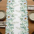 thumbnail image 5 of Table Runners 90 Inches Long Dress Scarves, Green Eucalyptus Leaves Farmhouse Coffee/Dining/Kitchen Table Runner for Living Room, Summer Botanical Daisy Floral 13x90 Inch, 5 of 9