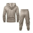 thumbnail image 4 of Mifsaly Mens Sweatsuits 2 Piece Set Winter Hooded Sweatshirt Long Sleeve Hoodie Workout Tracksuit Matching Outfits High Wasit Cargo Pants with Multi Pockets, 4 of 4