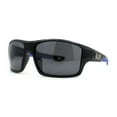 thumbnail image 3 of Locs Oversize Wrap Around Mens Biker Sunglasses Black Blue, 3 of 4