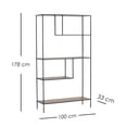 thumbnail image 2 of Ilios Innova | Librero Decorativo Moderno Industrial con 4 Niveles - Estantería Minimalista para Libros y Adornos, Estructura Metálica y Repisas de MDF., 2 of 9