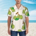 thumbnail image 4 of Cartoon Animal Turtle Playing Instrument Hawaiian Shirts For Men, Summer Short-Sleeve Relaxed-Fit Button-Down Shirts Small, 4 of 9