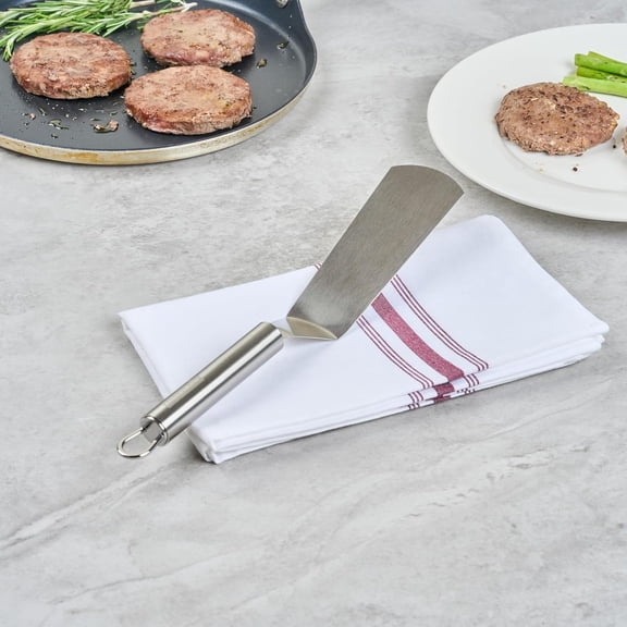 11 Inch Stainless Steel Turner Spatula Set - 6 Pack Heavy Duty Heat Resistant Kitchen Utensils with Ergonomic Handle for Flipping Burgers and Eggs