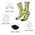 thumbnail image 4 of Lsque Lemon1 Printed Men's Crew Socks, Soft Durable Breathable Moisture-Wicking with Odor Control Cotton socks, 4 of 5