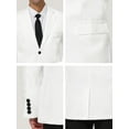 thumbnail image 6 of INSPIRE CHIC Men's Coat Slim Fit Blazer Single Breasted One Button Formal Coat M White, 6 of 7