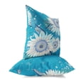 thumbnail image 3 of Sunny Blooms Throw Pillow with Removable Cover in Aqua 20x20, 3 of 6