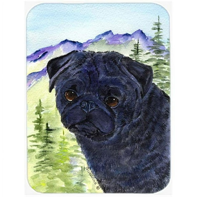 Carolines Treasures SS8420LCB 12 x 15 in. Pug Glass Cutting Board- Large
