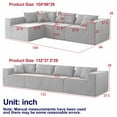 thumbnail image 2 of Newest 104-Inch Corduroy Modular L Shaped Sectional Sofa,Luxury Floor Couch Set,Upholstered Indoor Furniture,Foam-Filled Compressed Sofa for Living Room,Bedroom,4 PC Free Combination, 2 of 5