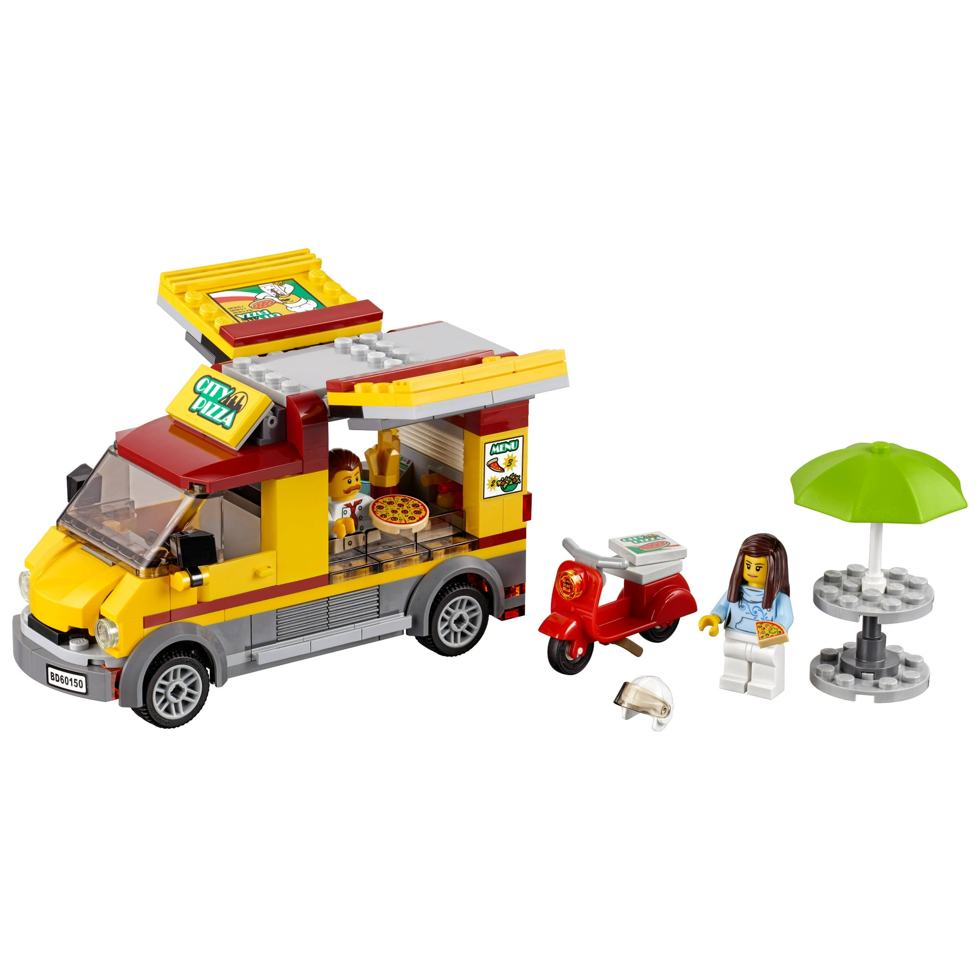 LEGO City Great Vehicles Pizza Van 60150 Construction Toy 249 Pieces Walmart