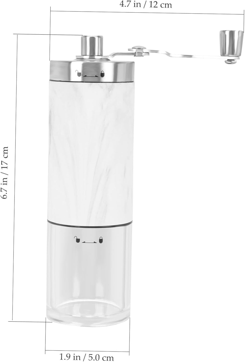 Manual Coffee Grinder Stainless Steel Hand Mill Compact Bean Grinding Tool for Home Office Travel Brewing