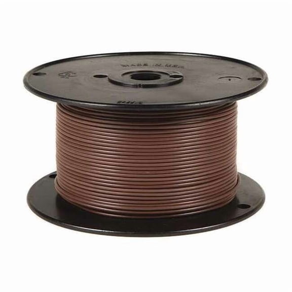 Primary Wire, GPT, 18 AWG, 1C C, Brown, PVC, Stranded, 60V, 100 ft.