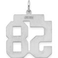 thumbnail image 4 of Sterling Silver Silver/Rhodium-Plated Polished Number 58 Charm (24 X 20) Made In United States qpl58, 4 of 5