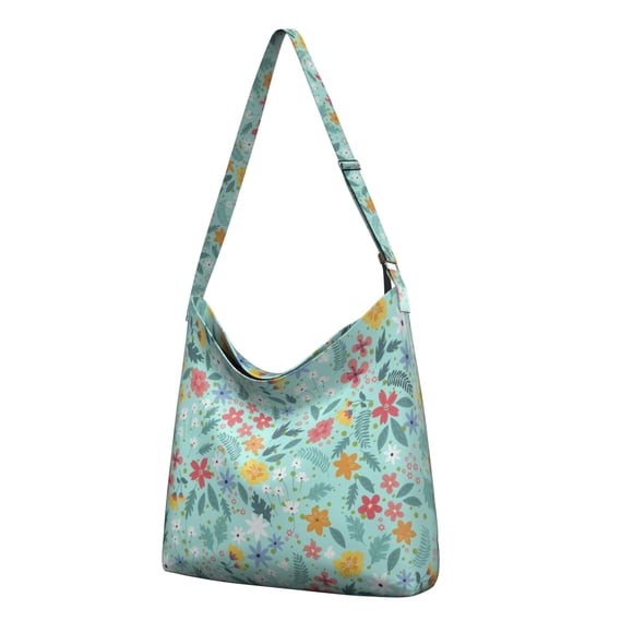 Nature Inspired Botanical Tote | Lightweight Travel Handbag | Multi-Pocket Organization