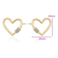 thumbnail image 2 of Finos Aretes Corazón Con Swarovski Oro Lam 14k Estuche, 2 of 7
