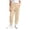 Beige, variant on ZHOGXU Soft Winter Elastic Waist Solid Color Jogger Kids Pants For Girls With Pocket Comfortable Everyday Wear