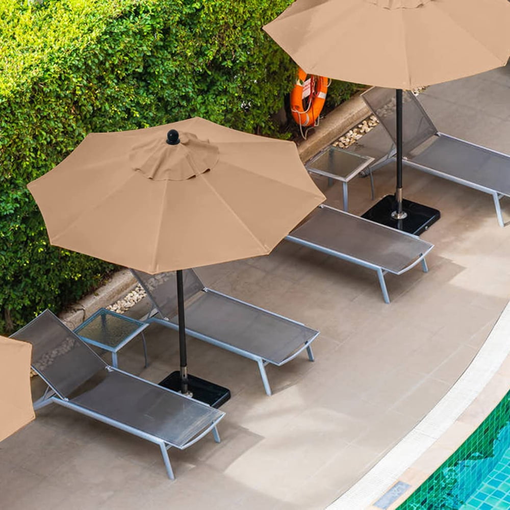 10Ft Patio Umbrella Replacement 8 Ribs Canopy Market Umbrella Top Fit