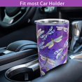 thumbnail image 3 of 20 oz Dragonfly Tumbler with Lid and Straw, Dragonfly Insulated Travel Coffee Mug, Birthday Gifts for Women, Reusable Stainless Steel Tumblers for Women, Purple Iced Coffee Cup, 3 of 6