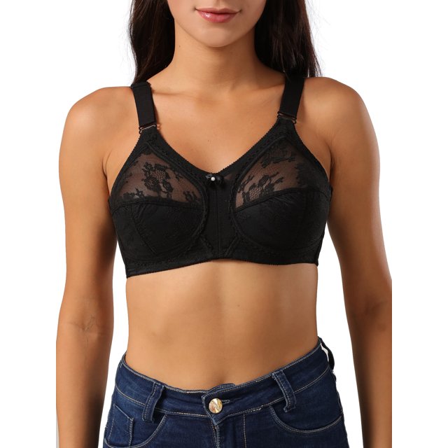 Sujetador de talla grande para mujer Cobertura completa Bralettes de encaje cómodos sin aros MABOTO Ropa interior de mujer