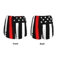 thumbnail image 6 of Uemuo Firefighters USA Flag Pattern Women's Athletic Shorts High Waisted Running Shorts with Liner Pockets Gym Elastic Workout Shorts-Large, 6 of 9