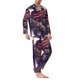 thumbnail image 2 of Balery Cool Skull Cowboy Pijama para Hombre de Dos Piezas con Manga Larga, Conjunto de Dormir y Descanso Suave con Bolsillos-Large, 2 of 7
