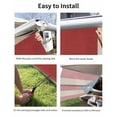 thumbnail image 7 of 4th of July RV Awning Sun Shade Screen 9'X15.3' Puerto Rico Flag Mesh Sunscreen Patriotic Retro Wood Grain Awning Shade Screen with Zipper UV Blocker Completed Kits for RV Motorhome Camper Trailer, 7 of 7
