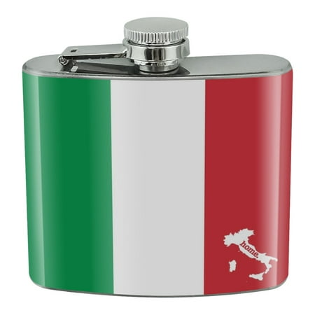 

Italy Home Country Flag Stainless Steel 5oz Hip Drink Kidney Flask