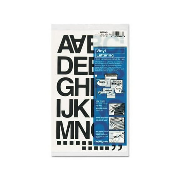 Chartpak CHA01040, Vinyl Helvetica Style Letters/Numbers, Black
