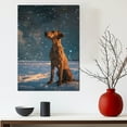 thumbnail image 5 of Starry Night Canvas Inspired Rhodesian Ridgeback Dog Pet Family Friend Peace Oil Painting Art Print Poster Wall Decor, 5 of 6