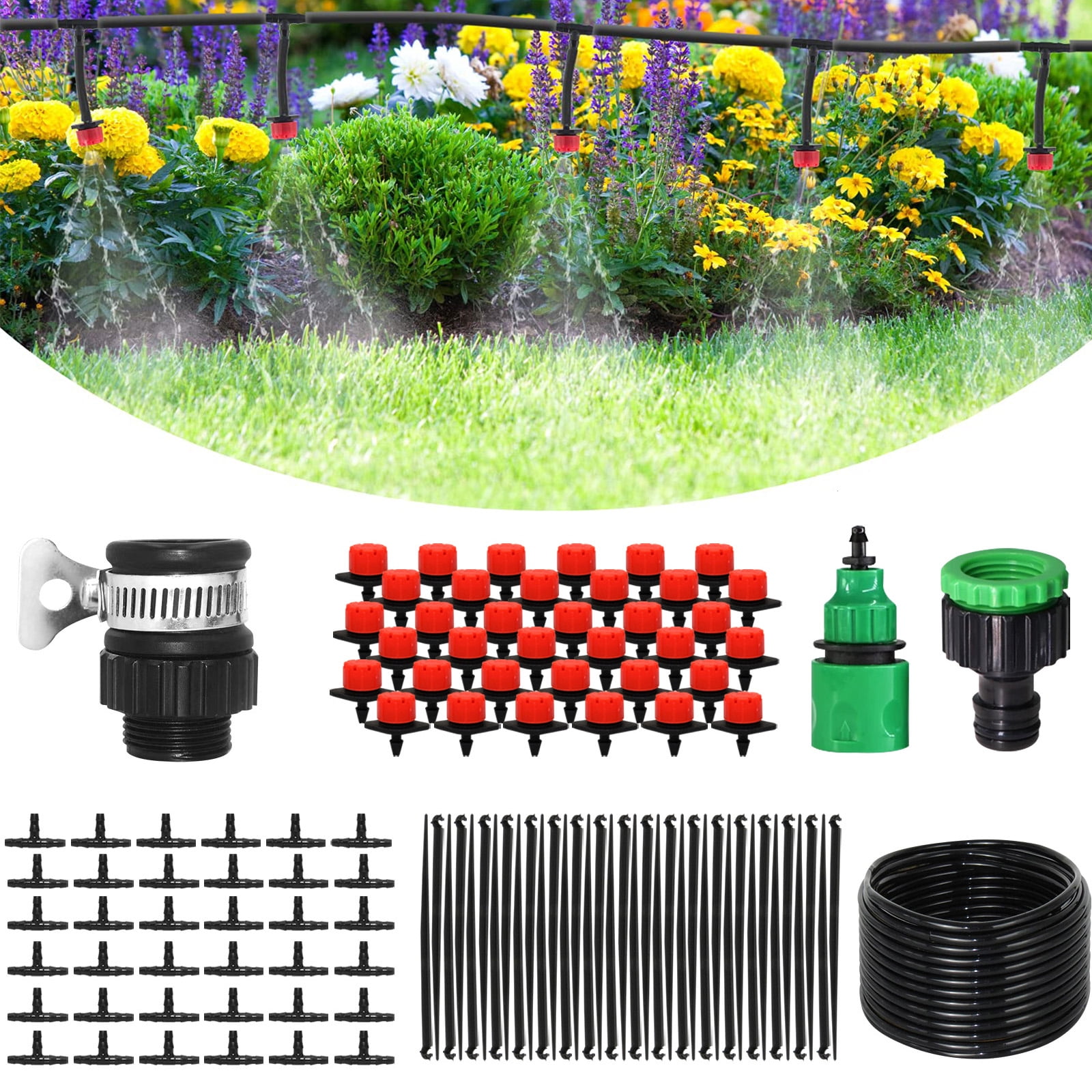 Drip Irrigation System,DIY Auto Drip Irrigation Kit,Drip Watering