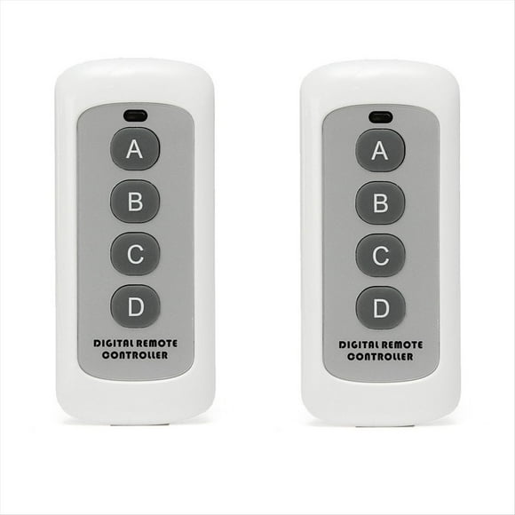 Control Remoto Inalámbrico de 433 MHZ Control Remoto de 4 Botones EV1527 Control Remoto Inalámbrico con Código de Aprendizaje