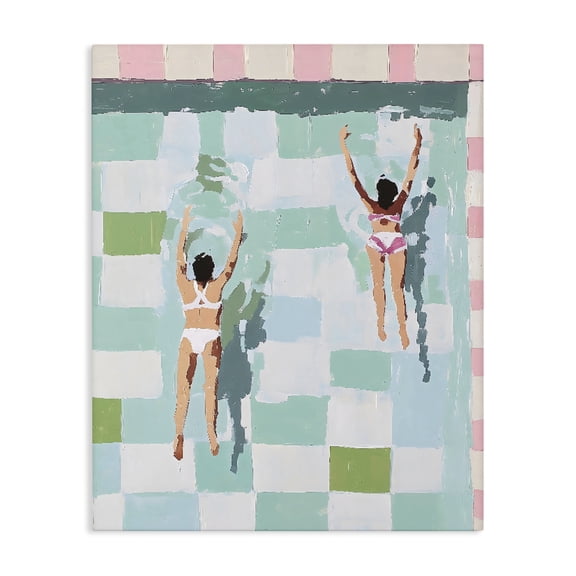Stupell Industries Contemporary Twin Swimmers in Pool Canvas Art, 16 x 20, by The Prints Vibe