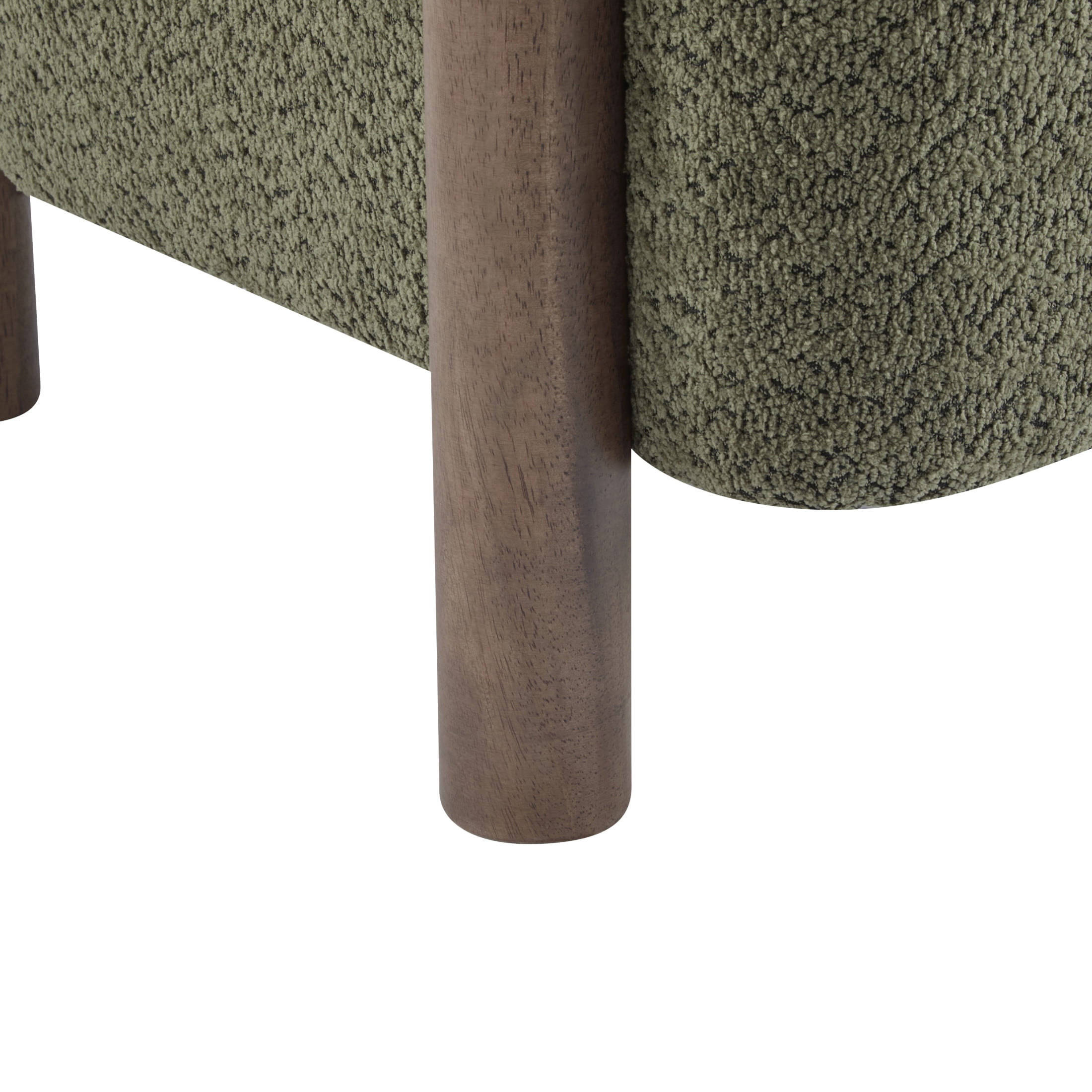 Christopher Knight Home Modern Boucle Upholstered Accent Chair, Lounge Chair with Solid Wood Legs, Green