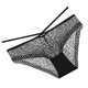 thumbnail image 1 of Black Women Lace Underwear Briefs Romantic Atmosphere Triangle Panties 1Set, 1 of 3