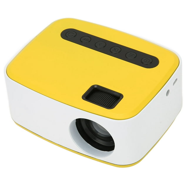 Mini Proyector, Altavoz de color Amarillo Rendimiento ESTABLE DE PELÍCULAS AL AIRE LIBRE Proyector Pequeño Portátil para el Hogar para Vijar para acampar