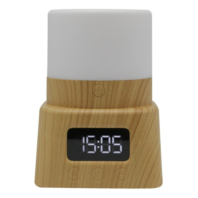 Iumwxz Remote Control Multifunctional Clock Ambient Light 2400mAh Battery Eye Protection Desk Lamp Reading Bedside Study Soft Color Adjustable 1 Set 红