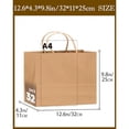 thumbnail image 4 of Kraft Brown Gift Bags with Handles Bulk 100 Pack -13x4.5x10 Inches Large Recyclable for Birthday Wedding Party Favors Retail Goodie Bags, 4 of 8