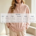 thumbnail image 3 of XRoczxe Women's Striped Fleece Jacket, Soft Sherpa Full Zip Pullover with Pockets, Cozy Warm Winter Coat for Casual Outdoor Fall Wear, 3 of 8